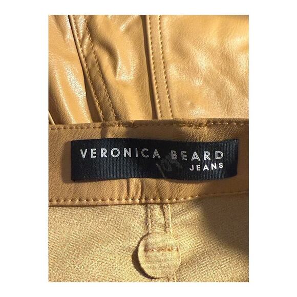 NWOT Veronica Beard Women’s Size 0 (24) Carly Kick Flare Faux Leather Ankle Jean - Picture 5 of 9